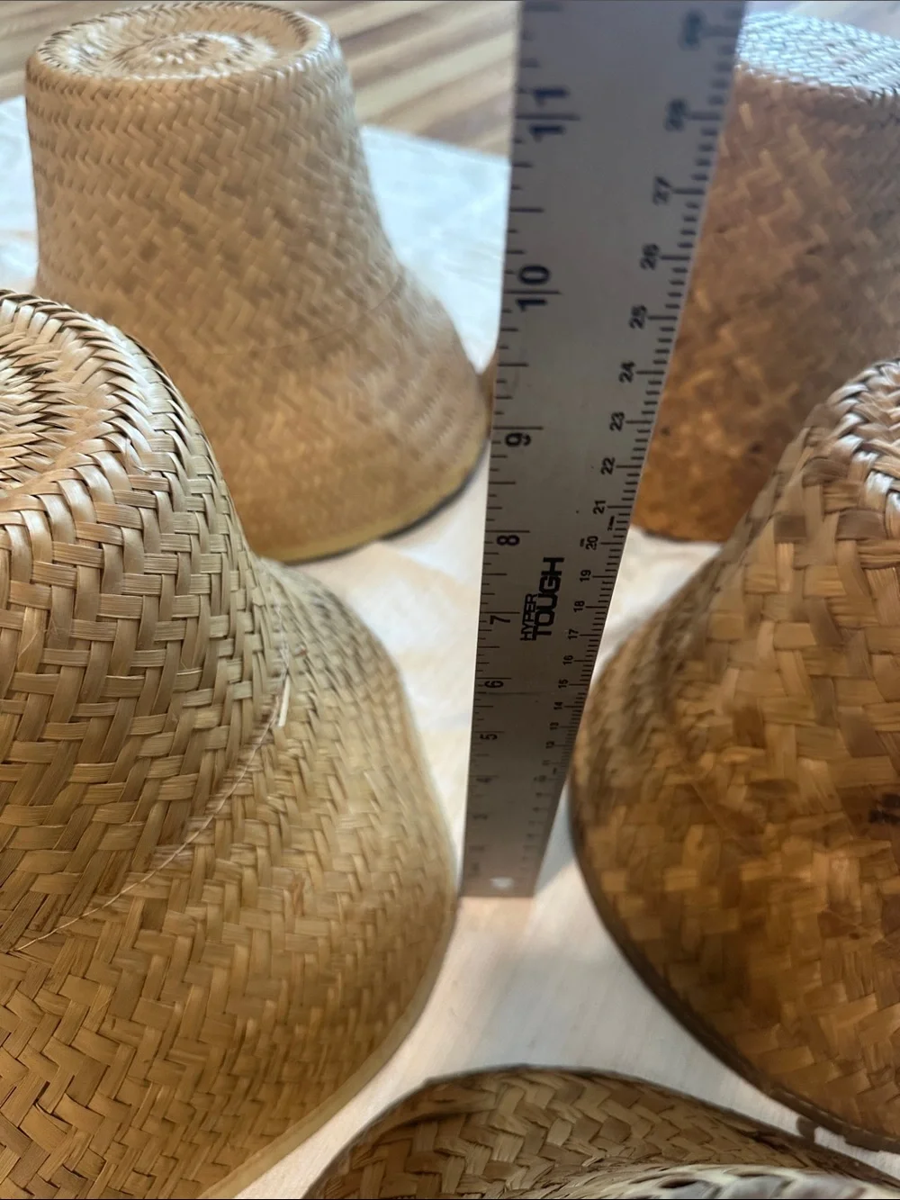 Woven Natural Brown Planter Baskets- Handcrafted Home Accent set of 5